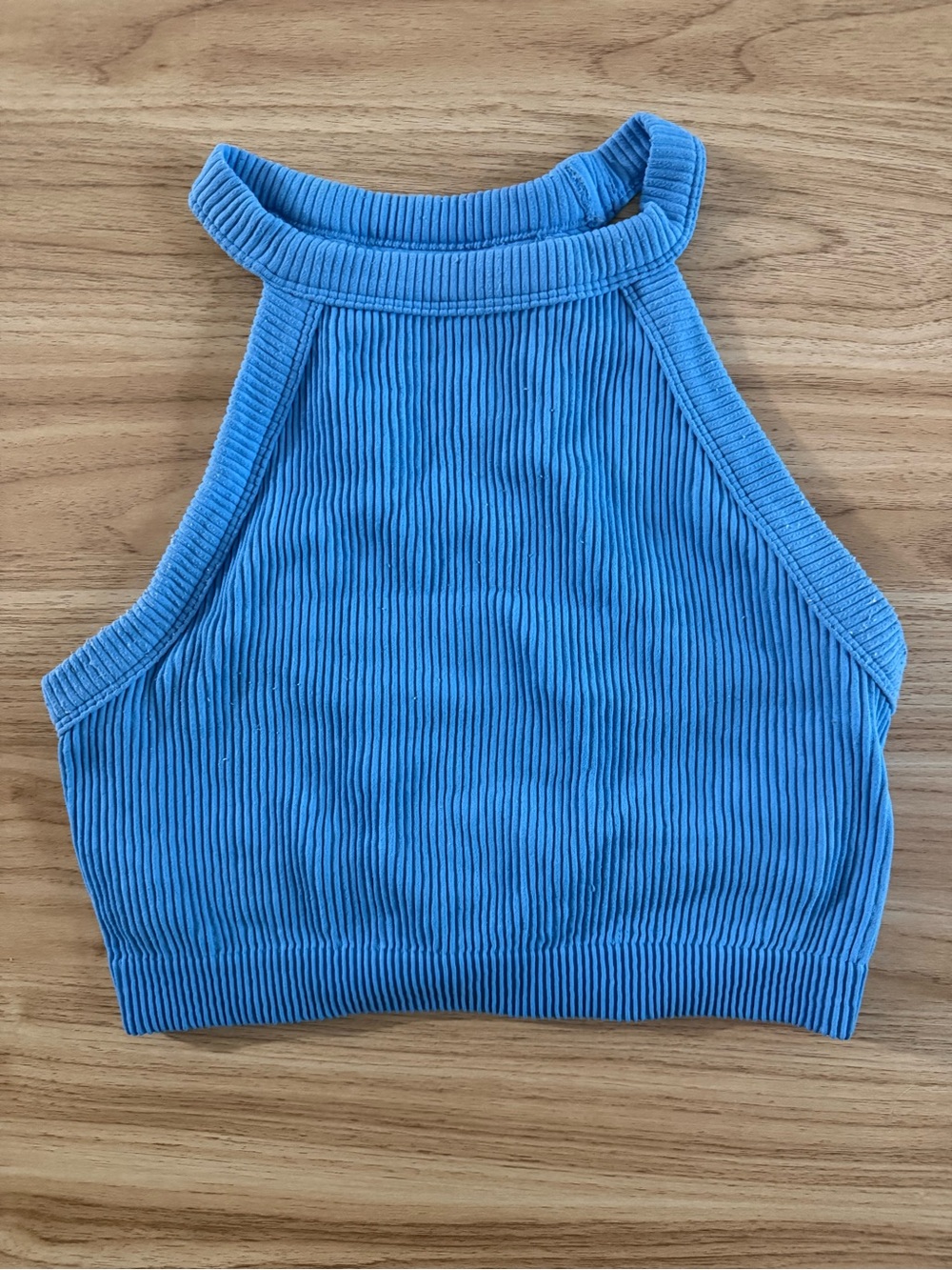 Aerie Blue Ribbed Crop Top